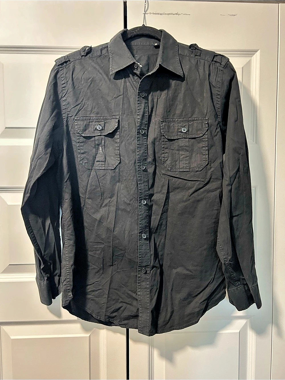 Red Level Nine Men's Utility Shirt Black Size Medium